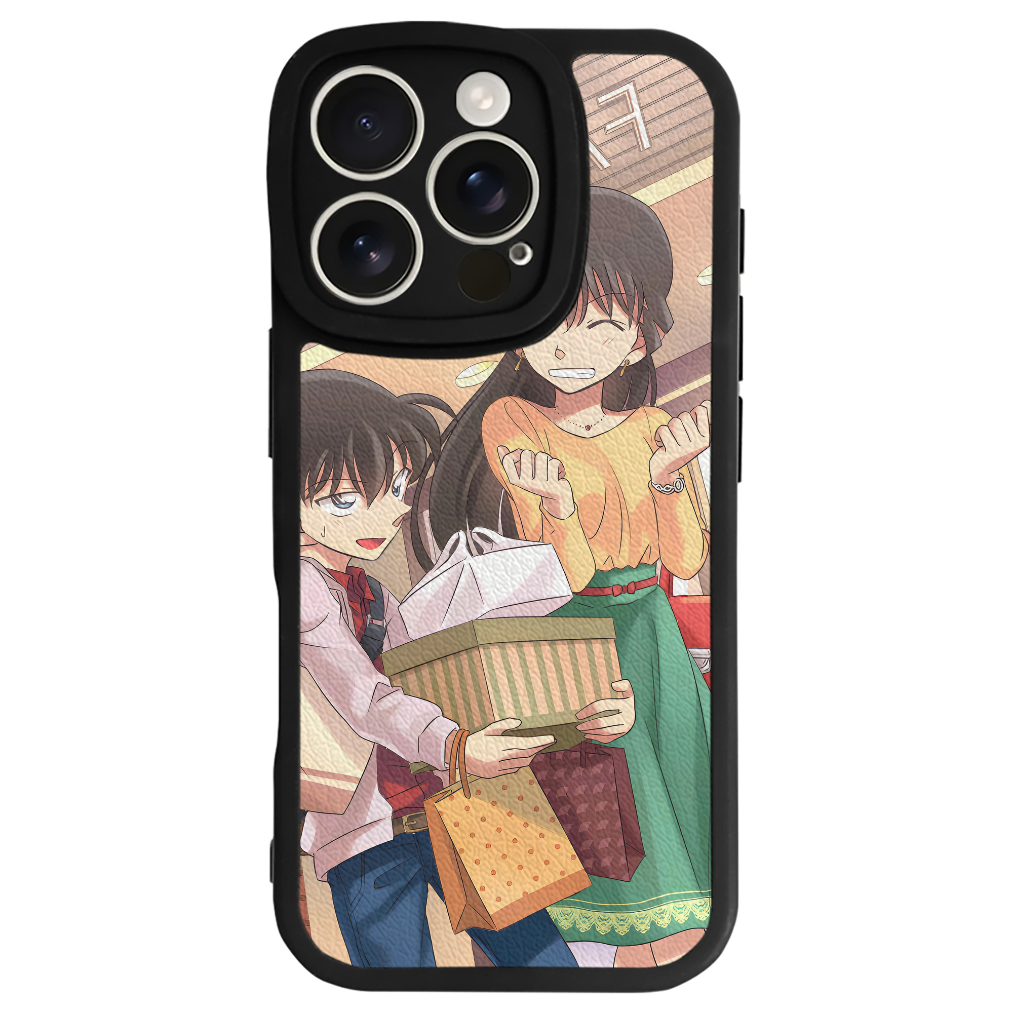 （画像用） 名探偵コナン Detective Conan 【iPhone 16シリーズ対応】シリコンスマホケース（レザー調） 材質：シリコン